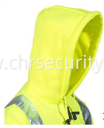 Men's Lime Green High-Visibility Hooded Sweatshirt (3)